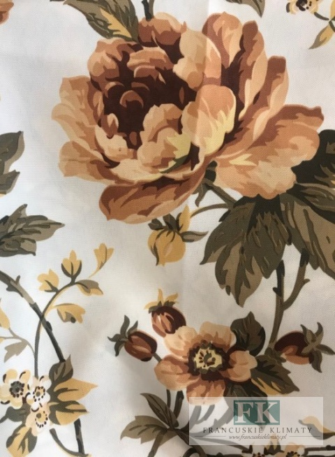 ZASŁONA HERBACIANE KWIATY 140X300 STYL FRANCUSKI NOWOCZWSNY RETRO VINATGE