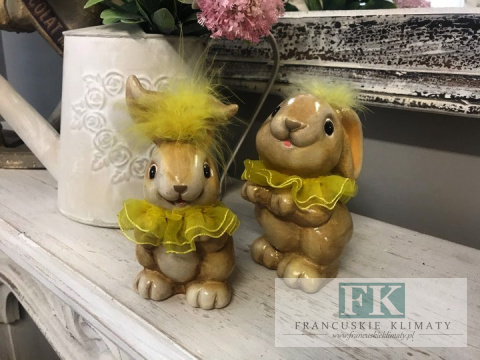 FIGURA KRÓLICZEK KRÓLIK 13 CM DEKORACJA CERAMIKA