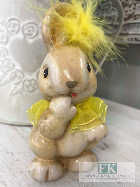 FIGURA KRÓLICZEK KRÓLIK 13 CM DEKORACJA CERAMIKA