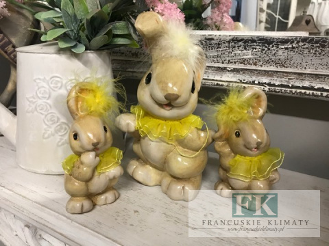 FIGURA KRÓLICZEK KRÓLIK 13 CM DEKORACJA CERAMIKA