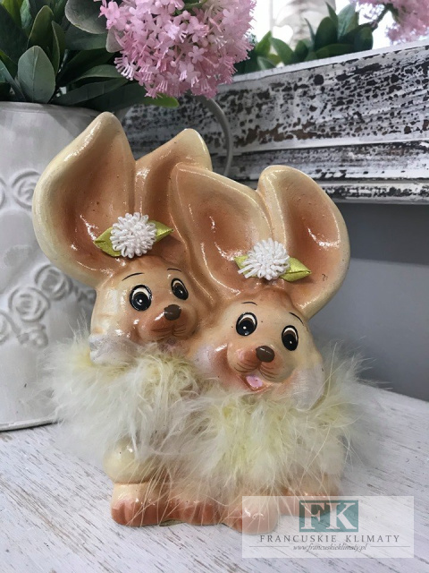 FIGURA PARA 14 CM ZAJĄCZKÓW KROLIKÓW DEKORACJA WIELKANOC