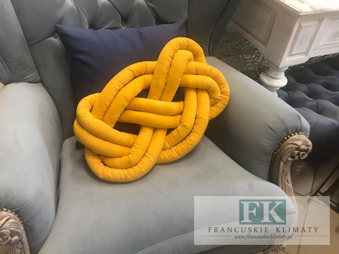 PODUSZKA MUSZTRADOWA VELVET PLUSZ SUPEŁ PRECEL KNOT PILLOW