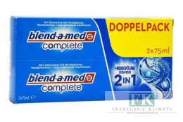 BLEND-A-MED COMPLETE 2x75 ml PASTA DO ZĘBÓW ORYGINALNA CHEMIA NIEMIECKA