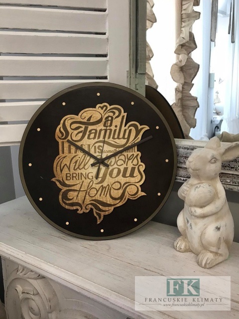 ZEGAR ŚCIENNY 31 CM FAMILY STYL RETRO VINTAGE FRANCUSKI