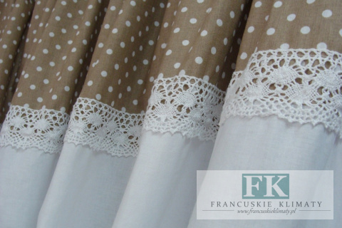 KPL .ZASŁON 2 SZT 140/160 BAWEŁNA PROWANSJA , SHABBY CHIC , RTETRO , VINTAGE