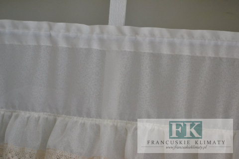 ZAZDROSTKA 2 FALBANY , BATYST , ETAMINA KORONKA , W STYLU RETRO , VINTAGE , PROWENSALSKIM , FRANCUSKIM , SHABBY