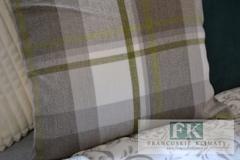 POSZEWKA DEKORACYNJA 40X40 KRATKA STYL NOWOCZESNY VINTAGE