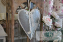 DEKORACJA SERCE METAL KORONKA 27 CM SHABBY CHICPROWANSJA VINTAGE RETRO