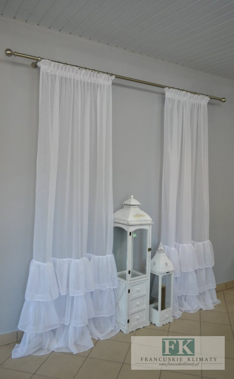 PROWANSJA FIRANA BOK FALBANY retro vintage BATYST 140/250 CM