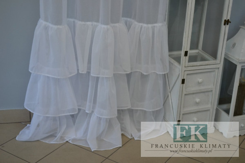 PROWANSJA FIRANA BOK FALBANY retro vintage BATYST 140/250 CM