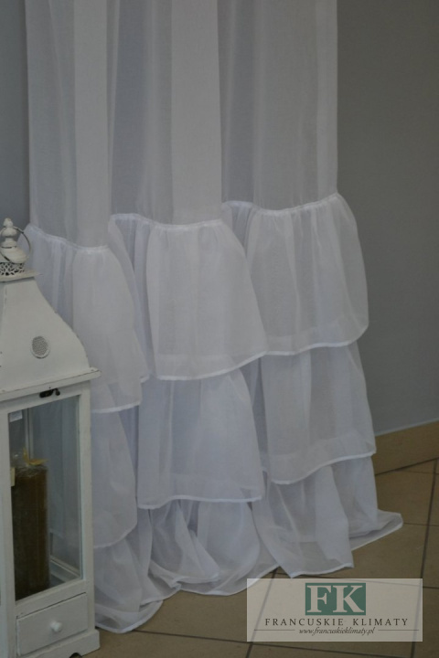 PROWANSJA FIRANA BOK FALBANY retro vintage BATYST 140/250 CM
