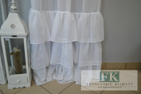 PROWANSJA FIRANA BOK FALBANY retro vintage BATYST 140/250 CM