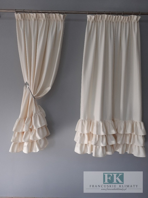 ZASŁONA FALBANY 140/160 PROWANSJA , VINTAGE , LOFT , SHABBY CHIC 140/160