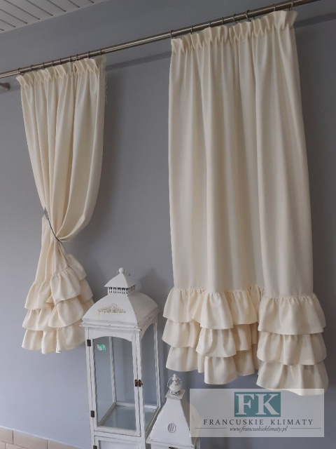 ZASŁONA FALBANY 140/160 PROWANSJA , VINTAGE , LOFT , SHABBY CHIC 140/160