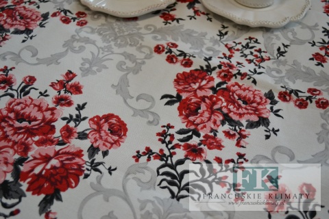 BIEŻNIK DEKORACYJNY 70x115 KWIATY STYL FRANCUSKI PROWANSALSKI SIELANKA