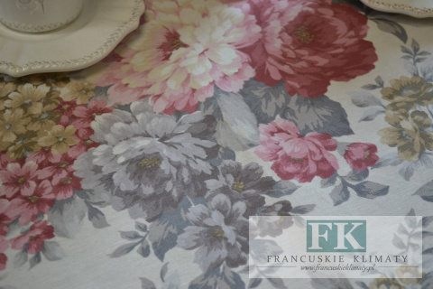 BIEŻNIK KWIATY DEKORACYJNY 43x82 CM SIELANKA STYL PROWANSALSKI FRANCUSKI