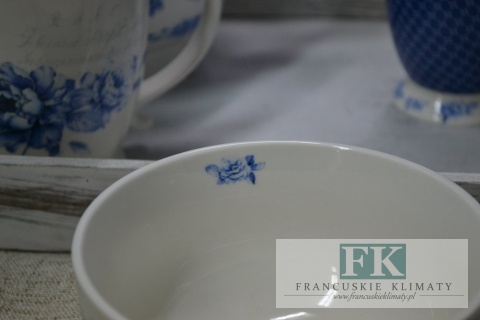 KOLEKCJA BLUE FLOWER MISECZKA biało niebieska HAMPTON
