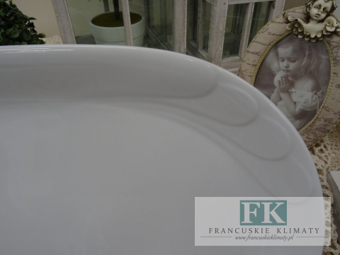 KOLEKCJA FALBANKA PÓŁMISEK dł. 33 cm styl francuski, shabby, vintage