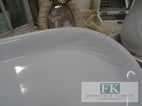 KOLEKCJA FALBANKA PÓŁMISEK dł. 38 cm styl francuski, shabby, vintage