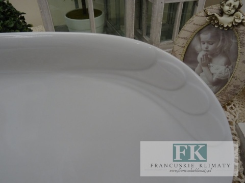 KOLEKCJA FALBANKA PÓŁMISEK dł. 38 cm styl francuski, shabby, vintage