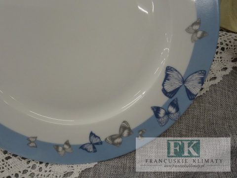 KOLEKCJA MOTYL TALERZ PŁYTKI śr. 27 CM styl francuski, shabby, vintage