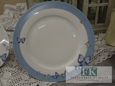 KOLEKCJA MOTYL TALERZ PŁYTKI śr. 27 CM styl francuski, shabby, vintage