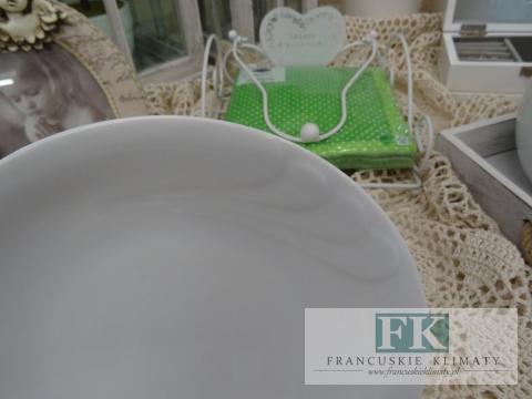 KOLEKCJA FALBANKA TALERZ DESEROWY śr. 19 CM styl francuski, shabby, vintage