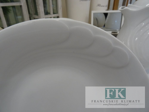 KOLEKCJA FALBANKA TALERZ GŁĘBOKI śr. 22 CM styl francuski, shabby, vintage