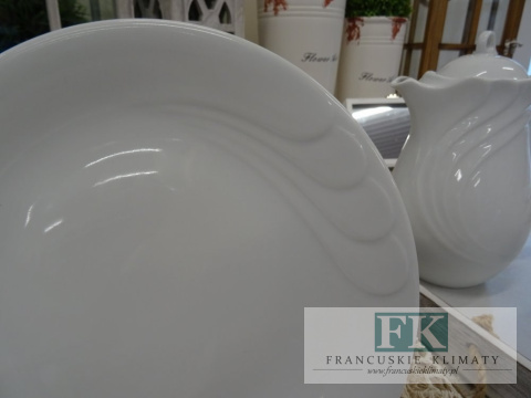 KOLEKCJA FALBANKA TALERZ PŁASKI śr. 24 CM styl francuski, shabby, vintage