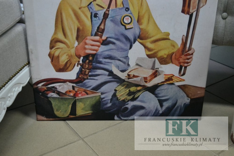 OBRAZ NA PŁÓTNIE PIN-UP GIRL 80X60 RETRO PROWANSJA SHABBY płótno CUDO