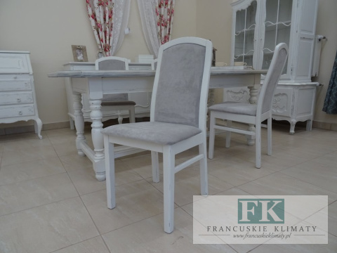 FRANCUSKI kpl. 4 KRZESEŁ białe PROWANSJA SHABBY