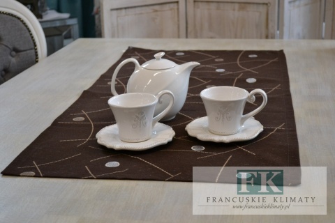 BIEŻNIK HAFTOWANY KOŁA 50x100 STYL FRANCUSKI VINTAGE RETRO