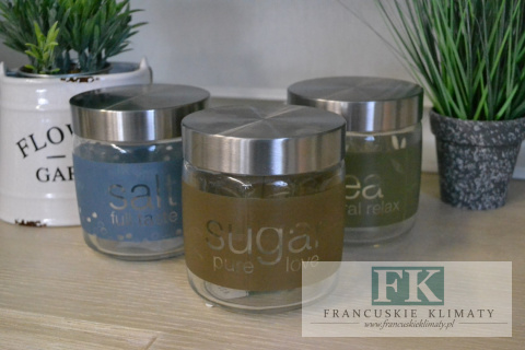 SŁOIK POJEMNIK KUCHENNY SZKLANY SUGAR NA CUKIER