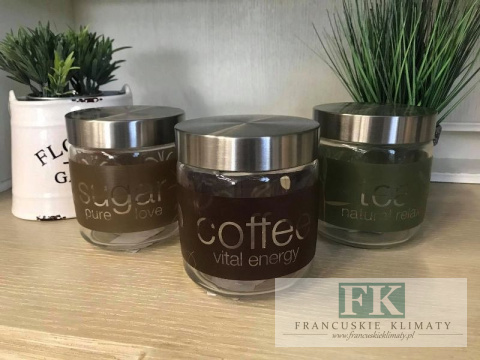 SŁOIK POJEMNIK KUCHENNY SZKLANY COFFEE NA KAWĘ