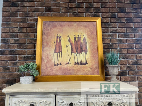 STYLOWY OBRAZ W RAMIE 82x82 AFRYKA