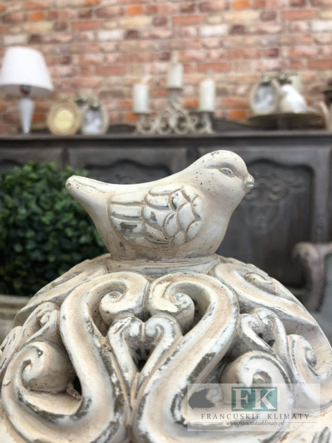 LAMPION - LATARNIA 29,5 CM betonowy z pokrywką w stylu francuskim , shabby , prowansja