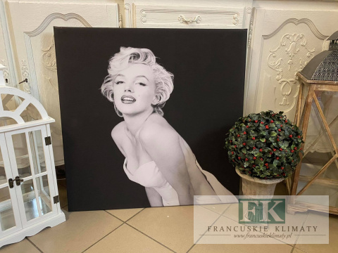 OBRAZ NA PŁÓTNIE PORTRET 70x70 MARILYN MONROE RETRO VINTAGE