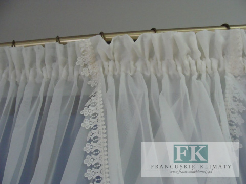 FIRANA , FIRANKA WOAL GIPIURA , 500/160 , PROWANSJA , SHABBY CHIC, VINTAGE , RETRO wys 160 cm