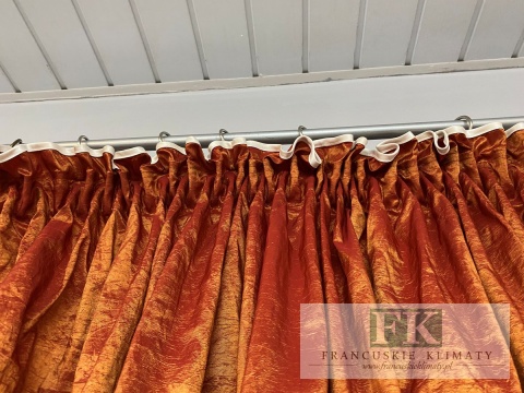 LAMBREKIN 350/37 DEKORACJA OKIENNA 2 WODY TAFTA RDZA