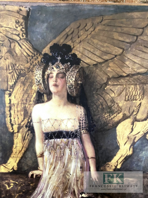 OBRAZ NA PŁÓTNIE KRÓLOWA SEMIRAMIDA 70x120 VINTAGE RETRO
