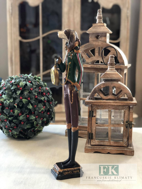 FIGURA PIES Z ZEGAREM WYS. 50 CM