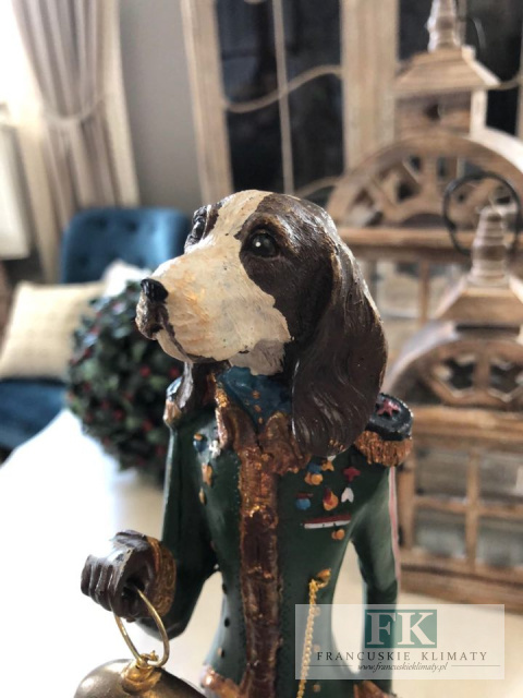 FIGURA PIES Z ZEGAREM WYS. 50 CM