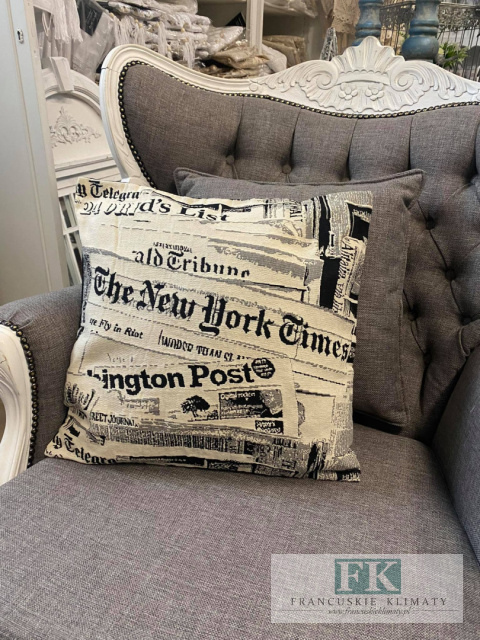 POSZEWKA DEKORACYJNA GAZETA 45X45 VINTEGE RETRO