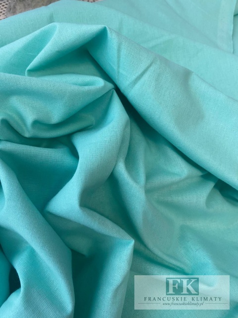 TKANINA BAWEŁNA 100% SZEROKOŚĆ 160 CM , MIĘTA , PROWANSJA