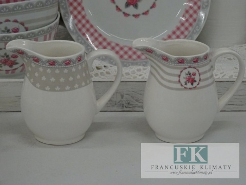 KOLEKCJA PINK ROSES MLECZNIK poj. 250ml. styl francuski, shabby, vintage