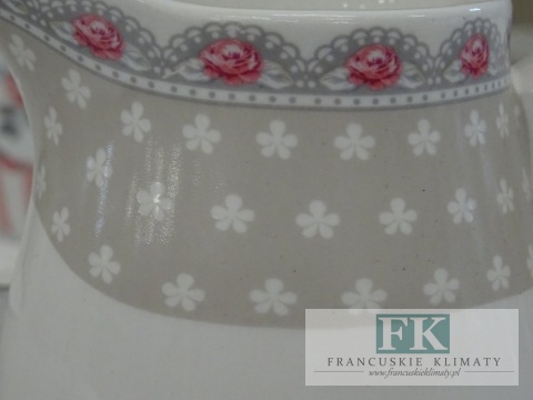 KOLEKCJA PINK ROSES MLECZNIK poj. 250ml. styl francuski, shabby, vintage