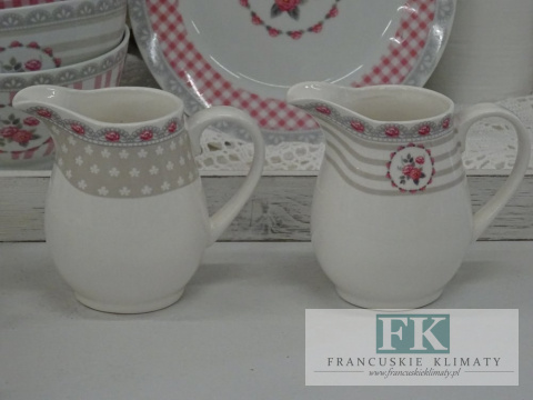 KOLEKCJA PINK ROSES MLECZNIK poj. 250ml. styl francuski, shabby, vintage