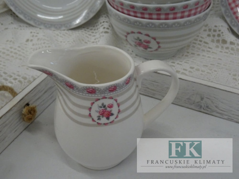 KOLEKCJA PINK ROSES MLECZNIK poj. 250ml. styl francuski, shabby, vintage