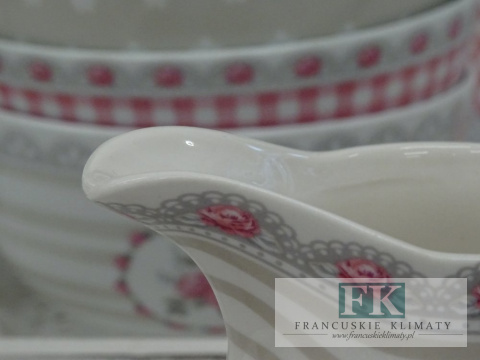 KOLEKCJA PINK ROSES MLECZNIK poj. 250ml. styl francuski, shabby, vintage