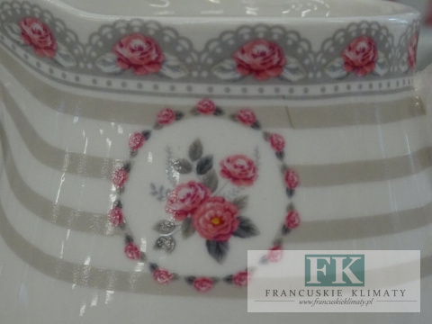 KOLEKCJA PINK ROSES MLECZNIK poj. 250ml. styl francuski, shabby, vintage